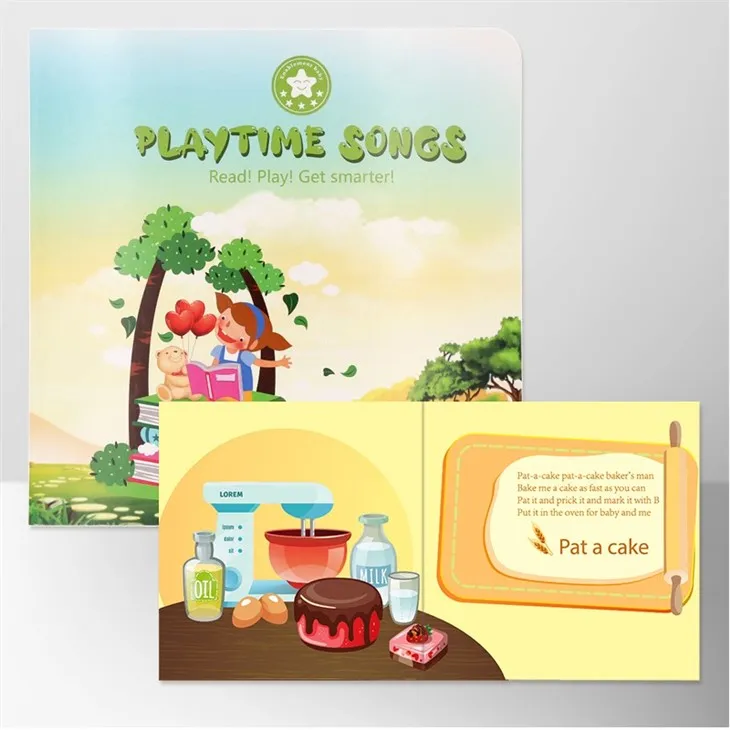 Luxury Hard Cover Kids Sound Book For Early Learning Talking Toys